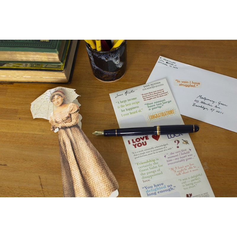 Jane Austen Quotable Notable - Greeting Card and Sticker Sheet