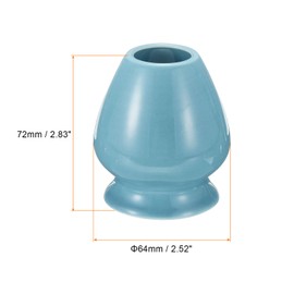 HARFINGTON 2pcs Ceramic Chasen Stand 72mm Matcha Whisk Holder Teas Set Whisks Stand Traditional Matcha Tea Chasen Holder Tea Set Accessories for Tea Tasting, Blue
