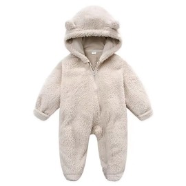 Xifamniy Baby Newborn Girls Boys Winter Clothes Snowsuit Footie Romper Jumpsuit Hoodie Warm Thicken Bunting Outwear