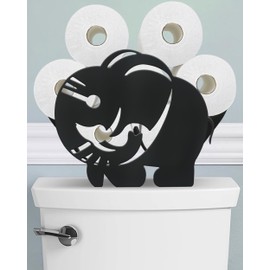 Wigag Elephant Toilet Paper Holder Stand for Extra 8 Rolls, Funny Decorative Free Standing Toilet Paper Storage, Farmhouse Bathroom Animal Decor Accessories Storage Cabinet