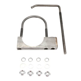 1PCS 4 Holes Exhaust Rubber Hanger, 1PCS 3" Exhaust Clamp with Hanger,Automotive Tools for Most Car Truck Exhaust Systems (1PcsRubber Hanger and1Pcs 3.0 Inch)