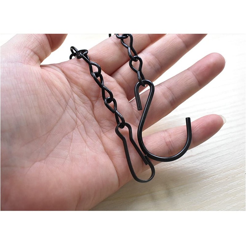 YINGFENG 10 Pack 9.5 Inch Black Hanging Chains, Garden Plant
