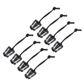BEATONJAPAN Web Dominator, Buckle Clips, For Backpack Strap, Belt Adjustment, Black, Pack of 8