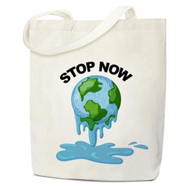 Earth Day Tote Bag Aesthetic, Stop Now Save Earth Canvas Tote Bag for Women, Environmentalist Gift for Women, Mom, Daughter, Cute Book Handbag Shopping Reusable Grocery Beach Shoulder Bag /A62