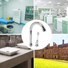 Foot Pedal Faucet Set Stainless Steel Hands Free Silver Touchless