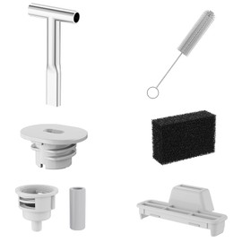 Cat Water Fountain Replacement Accessories Kit for Dianu - Spout, Holder, Sponge & Cleaning Brush Included