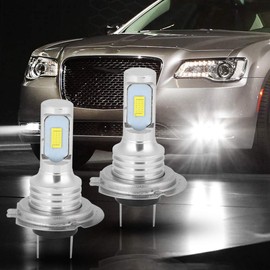 KIMISS 2Pcs LED Foglights, 80W 6000K Universal Aluminio H7 LED Luces antiniebla para automóvil Lámpara Luz blanca DC12-24V