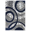 GLORY RUGS Area Rug Modern 2x3 Navy Circles Geometry Soft