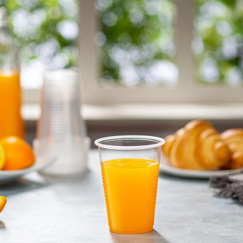 Comfy Package, Clear Disposable Plastic Cups - Cold Party Drinking