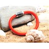 Bracelet "Orange Stripes" Made of Colour-Intense Paracord Sailing Rope with