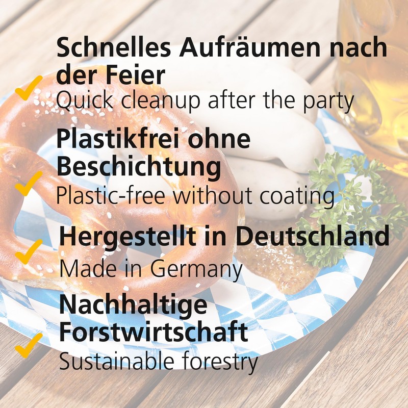 Heku Oktoberfest Decorative Paper Plates Pack of 10 23 cm