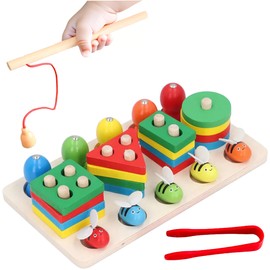 uunida Juguetes para niños de 2 años 3 años - Juguetes Montessori - Juegos Didácticos - Juguetes Didacticos para Bebes 2 años - Juguete Niño 3 años - Pesca y Pinza