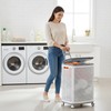 Sufdari 90L Laundry Basket with Wheels, Rolling Laundry Hamper with