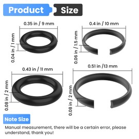 ZIUZI (10+10 Sets) 1/2” and 3/8" Impact Retaining Ring Clip, Friction Ring with O-Ring for Mil-Waukee Electric/Pneumatic Type Impact Wrench