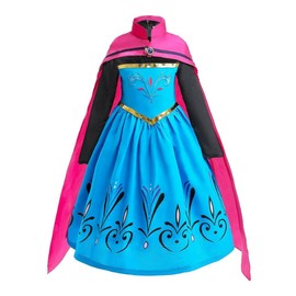 Lito Angels Princess Coronation Costume Dress Up with Cape for Kids Girls, Birthday Fancy Party Outfit, Age 10-11 Years (Tag Number 160)