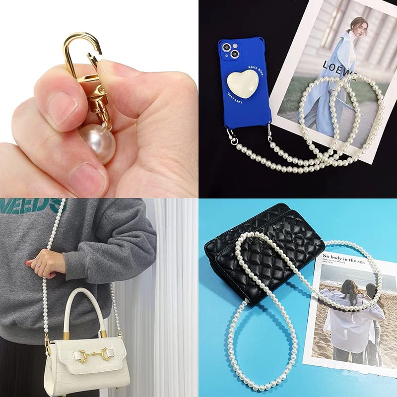 LIKENNY Pearl Chain, Pearl Strap, Bag, Chain Belt, Replacement, Shoulder