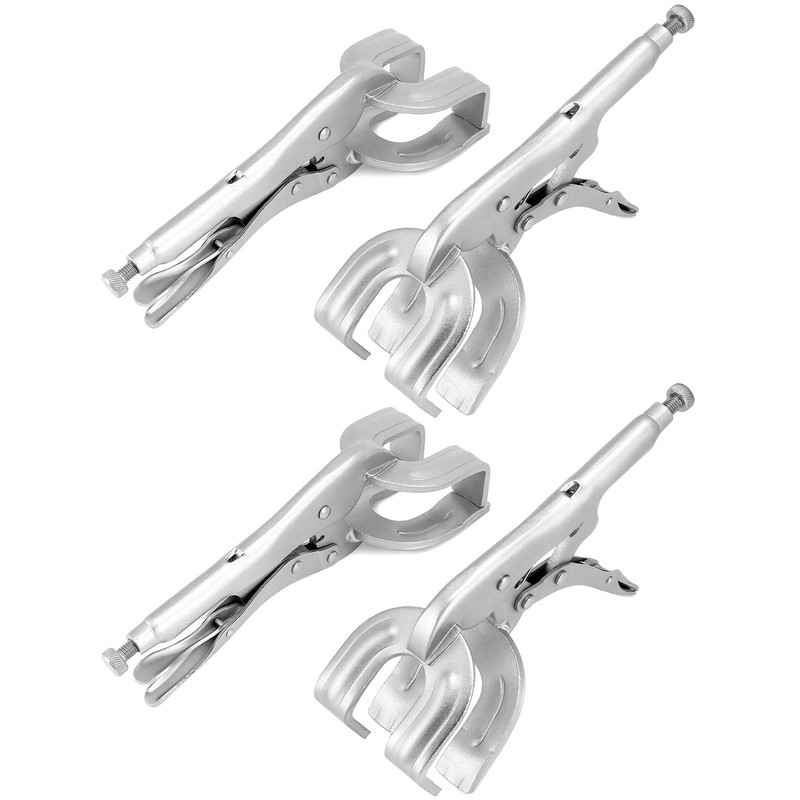 QWORK 9" Locking Pliers, 4 Pack Metal Welding Clamp, Quick-lock