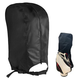 East Leaf Caddy Bag Hood Cover Golf Bag Cover Fits 8.5-9.5 Models Rainproof Dustproof Storage Spare Buckle Fastening Universal Black