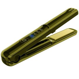 Cordless Hair Straightener and Curler, 2 in 1 Wireless Portable Mini Flat Iron & Curling, Fast Heating & Titanium Plate with 4 Adjustable Temp, Travel Size and USB Rechargeable with Pouch