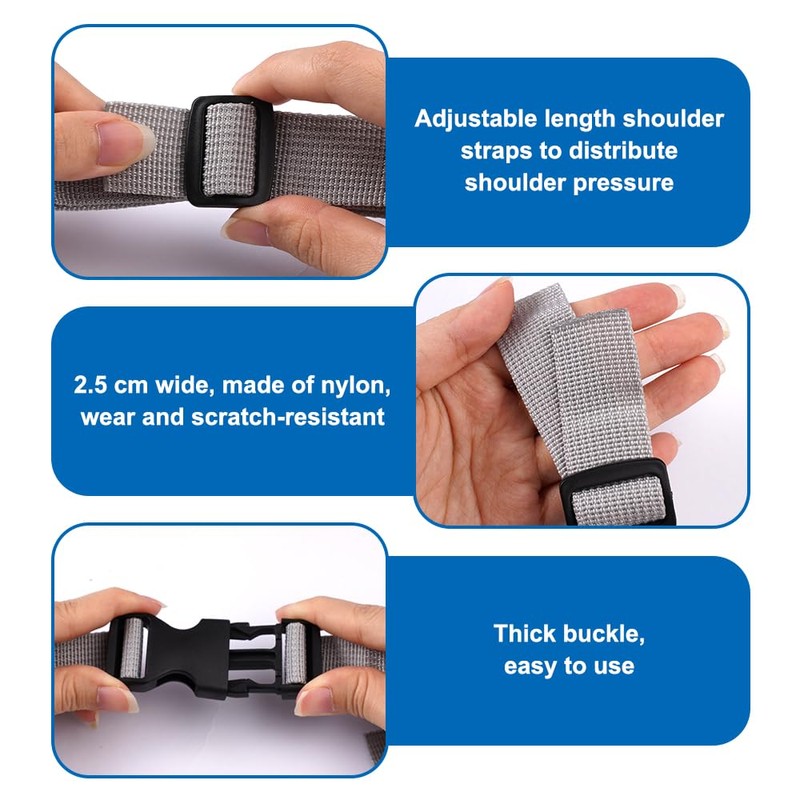 Pack of 2 Adjustable Chest Strap Backpack, 2.5 cm Nylon