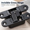 3D Adjustable Hidden Door Hinge for Solid Wood Doors –
