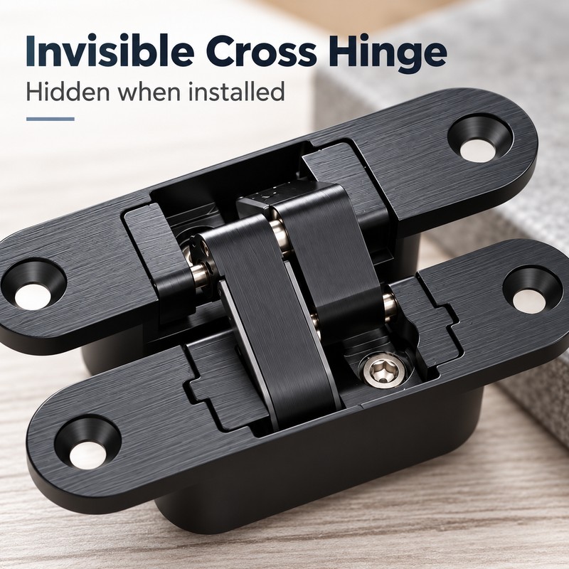 3D Adjustable Hidden Door Hinge for Solid Wood Doors –