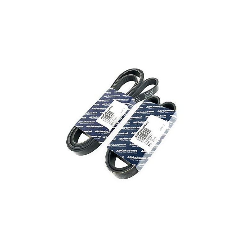 Primary + Secondary Drive Serpentine Belt Set compatible with 06-09