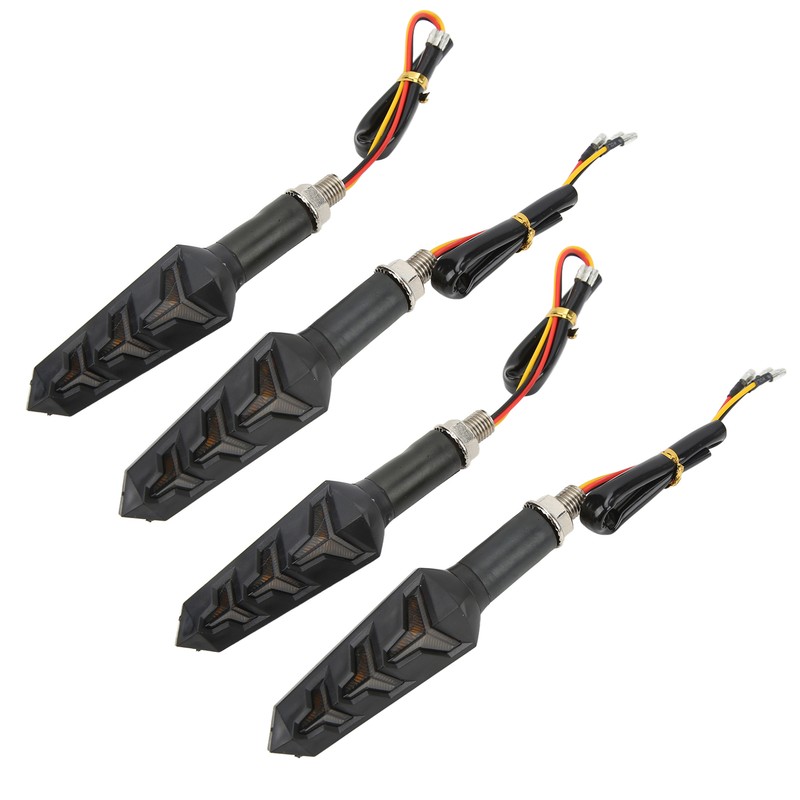 4Pcs Motorcycle LED Turn Signals Daytime Running Lights Blinker Front