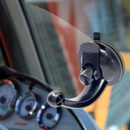 Ball Mount Suction Cup | Heavy Duty GPS Mount | Multifunctional Dash Stand, Reusable Auto Interior Accessories for Trucks