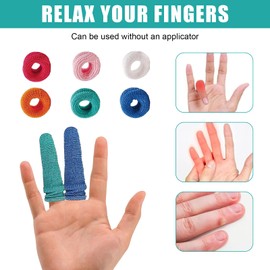 48 Finger Bandage,Finger Stall,Finger Bandages Tubular,Including Cotton Finger Cots and Rubber Gloves,Used for Wound Support and Protection,Very Suitable for Sports and Physical Labor
