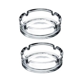 Pasabahce 8018611 Pack of 2 Glass Bistro Ashtray, Cm 10.7