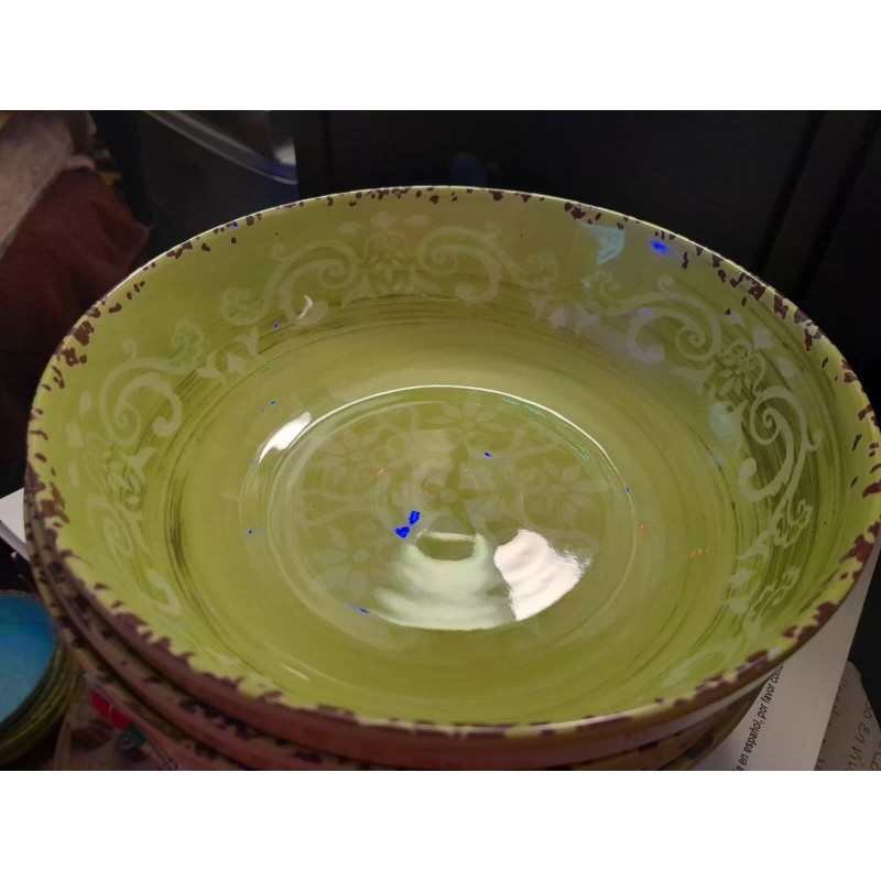 TOMMY BAHAMA 100% MELAMINE Beautiful LIME GREEN BOWLS SET OF