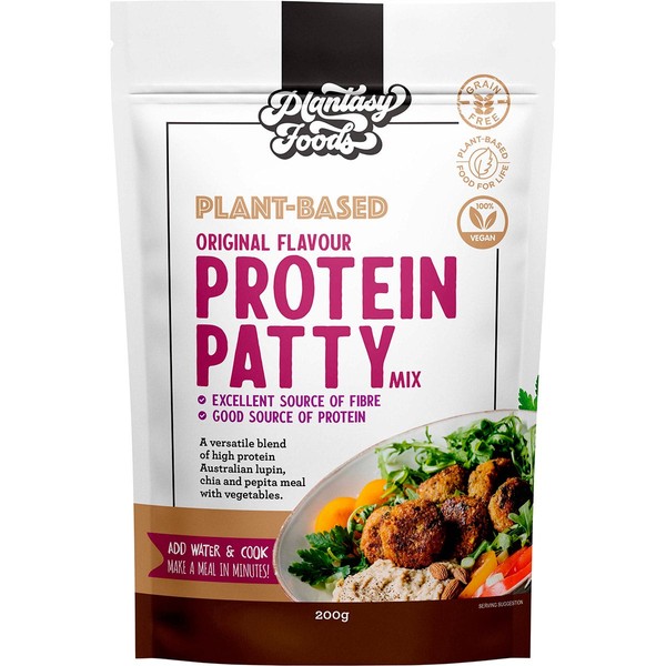 The Gluten Free Food Co PLANTASY FOODS Organic Protein Patty Mix Original 200g