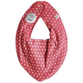 Pippi Babywear Girls' Triangular Bib with Motif, Raspberry Dots Pink