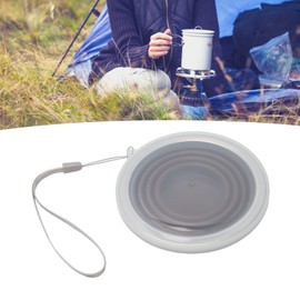 Taza de Viaje Plegable, Práctica Taza Plegable de Silicona Ecológica de 270 Ml para Acampar (Marrón)