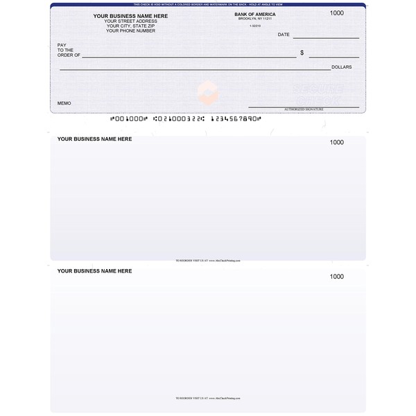 ABC Computer Voucher Checks Compatible w/QuickBooks on Top, Blue Linen (250 Sheets)