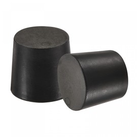 sourcing map Rubber Tapered Plug 26mm to 31mm Solid Test Tubes Bungs Stopper Black for Lab Home 5 Pieces