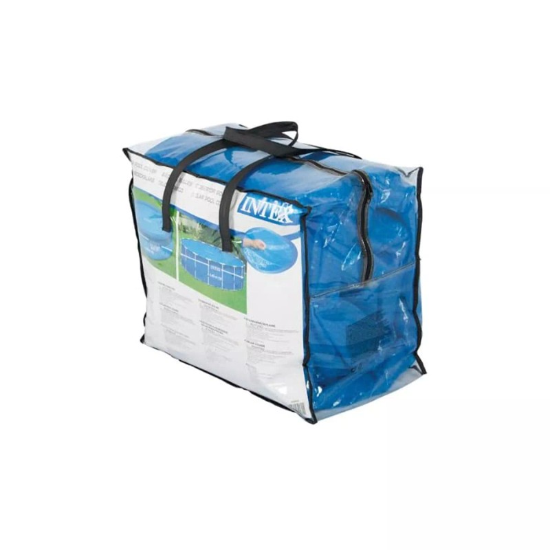 Intex 10 Foot Round Blue Solar Pool Cover Easy Use