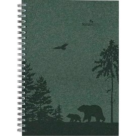 Alpha Edition - Weekly Planner Nature Line Pine 2025 Pocket Calendar, 15 x 21 cm, Calendar with 128 Pages, Note Area, Address Part, Monthly Overview and International Calendar