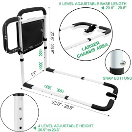 magical internet money Dual Handle Safety Bed Rail w/ motion sensor light-350lb Capacity Elderly Assist