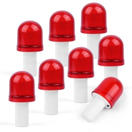 BATTIFE Traffic Cone Flasher Warning LED Light, 3 Flashing Modes for Collapsible Traffic Safety Cones, Parking, Roadblock and Camping (8 Pack)