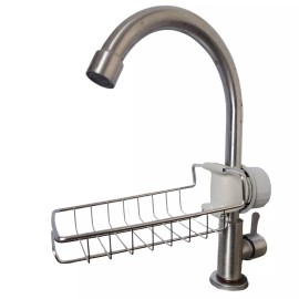 PreAsion Stainless Steel Detachable Hanging Faucet Drain Rack for Kitchen Bathroom
