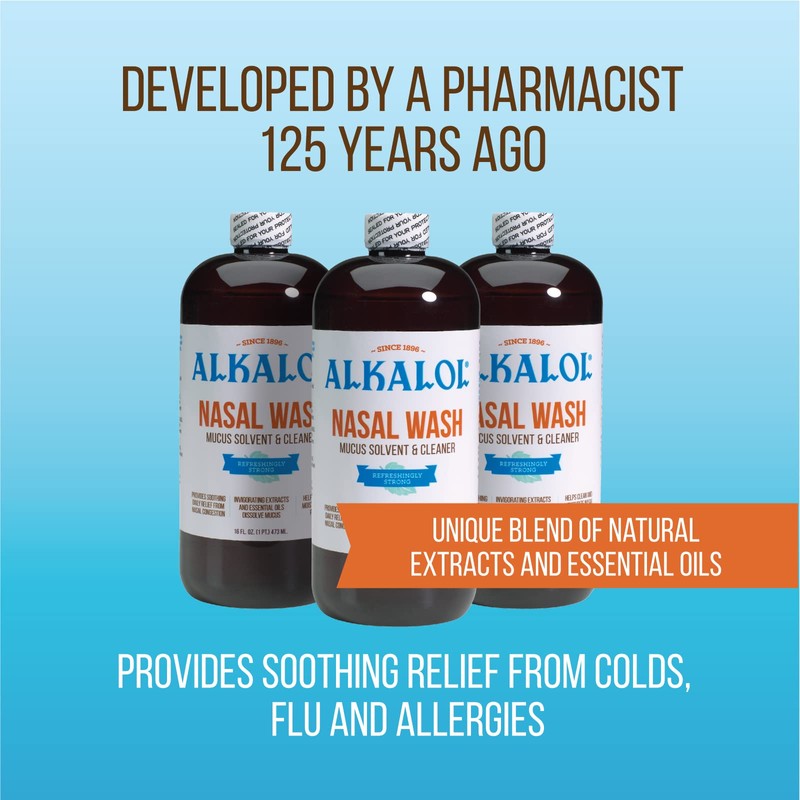 Alkalol Solution Original Nasal Wash, 16 fl oz (pack of