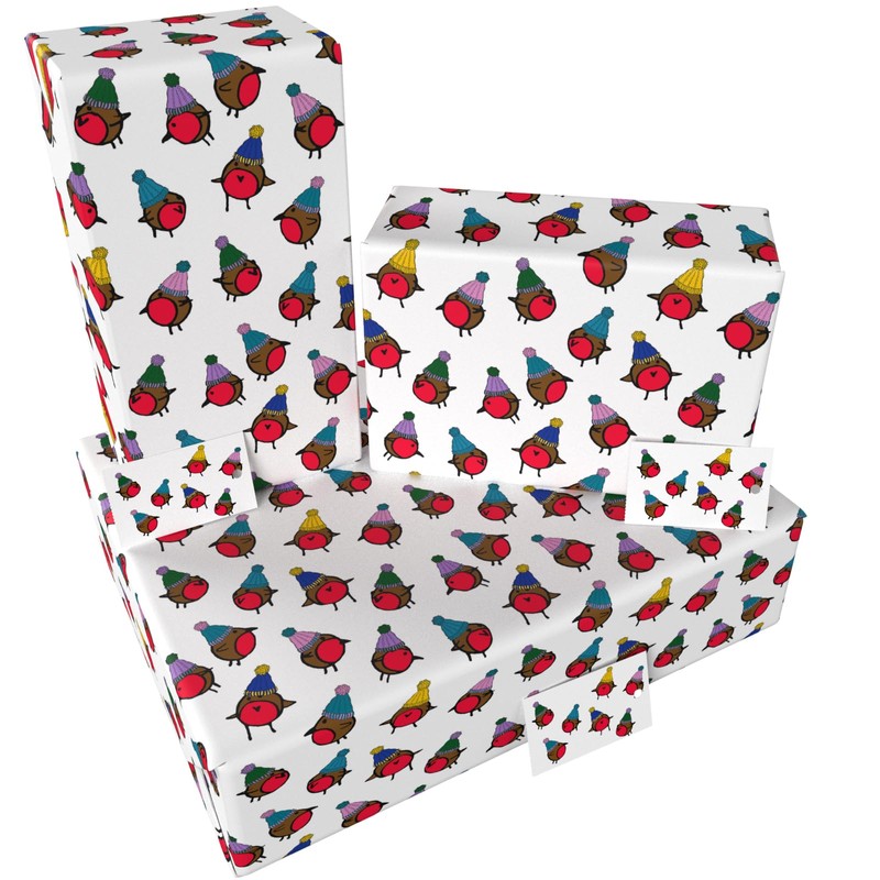 Luxury ECO Xmas Gift Wrap - 6 sheets/tags - Christmas