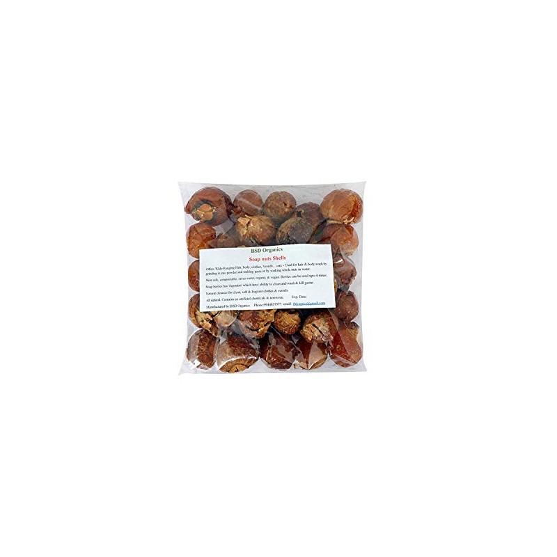 BSD Organics Soap Nuts (Reetha, Areetha, kunkudukaialu) - 50 Gram.