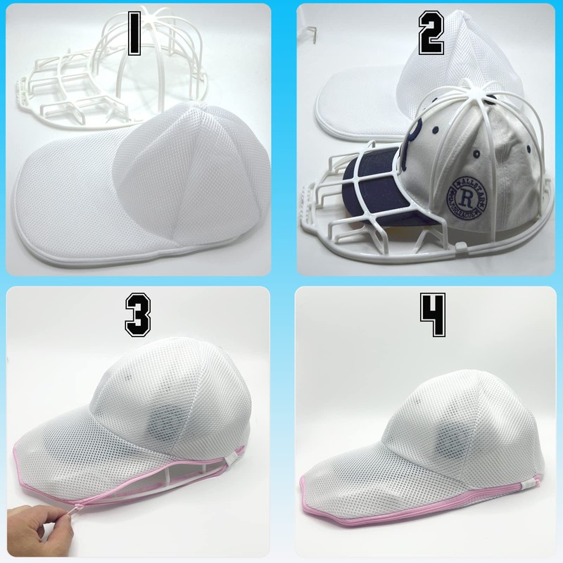 Hat Washer Cage for Washing Machine, Cap Washer with Mesh