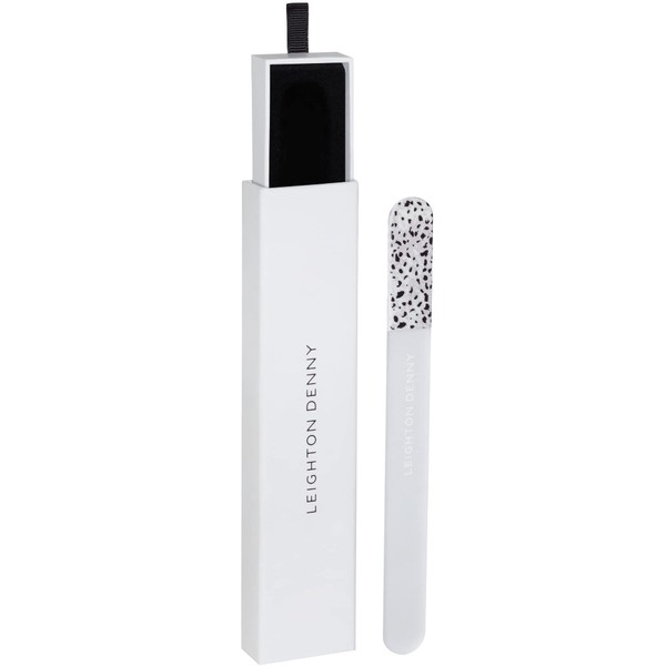LEIGHTON DENNY CRYSTAL LIMITED EDITION LARGE 195MM SNOW LEOPARD NAIL FILE WITH ECO CASE