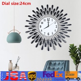 Luxury Wall Clock Modern Nordic Style 3D Metal Clocks Home Decor Art Living Room