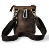 Riñonera con Gancho de Cuero para Viajes al Aire Libre,