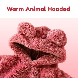 JiAmy Baby Toddlers Fleece Sweatshirt Set Hooded Winter Warm Tracksuit Outfit Tops And Pants Sets Infant Pullover Soft Cute Solid Two Piece Clothes Girls Boys Brown 3 Years-4 Years